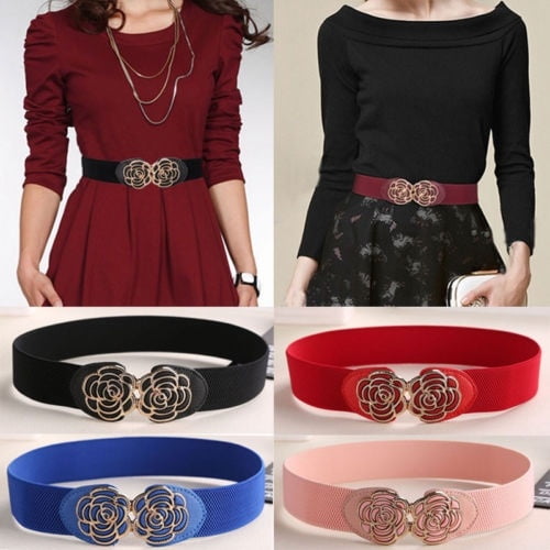 Retro Wide Elastic Belt Wrap Stretch Waist Dress Women Girl Lady Waistband C Retro Wide Elastic Belt Wrap Stretch Waist Dress Women Girl Lady Waistband C